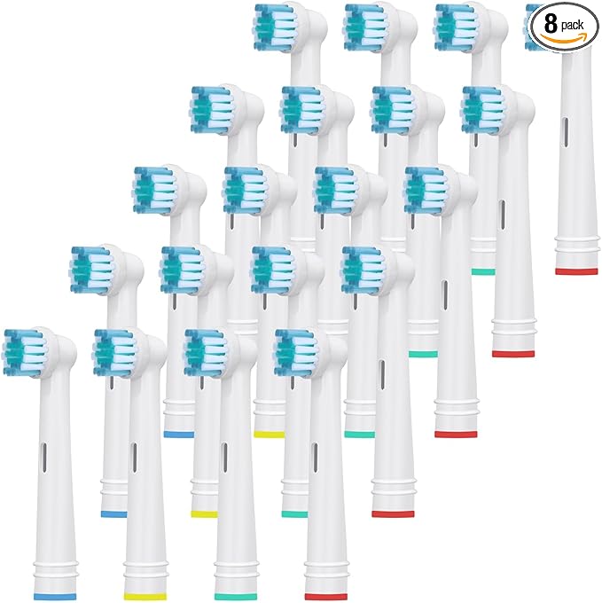 Toothbrush Replacement Heads Refills for Oral B - Precision Clean Brush Head for Gentle & Effective Cleaning and Optimal Dental Care, by DeBizz (20)