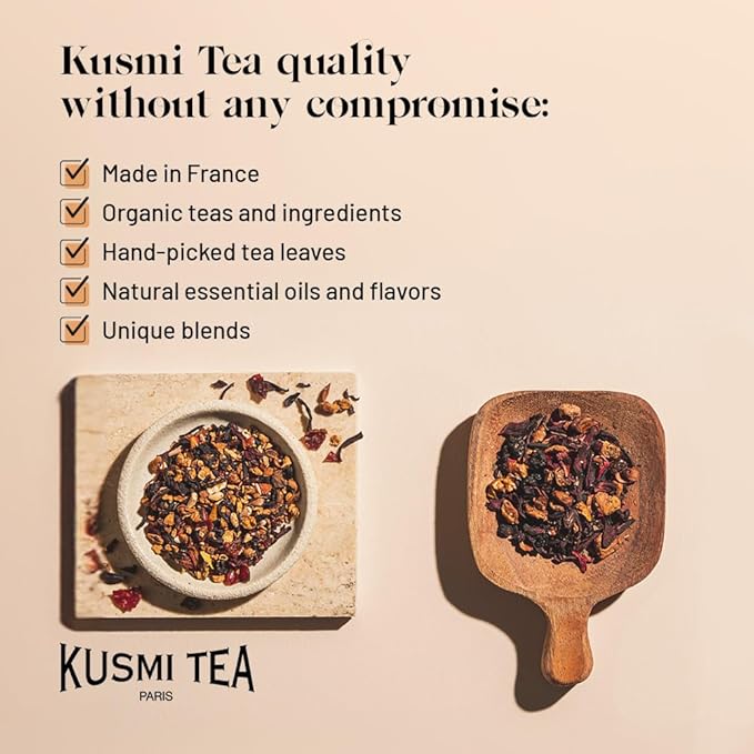 Kusmi Tea - BB Detox - Iconic Detox Tea - 100% Organic - Blend of Green Tea, Mate & Grapefruit - Organic Flavored Yerba Mate Tea - Loose Leaf - Tin Box of 3.5 oz - Quantity for about 50 cups