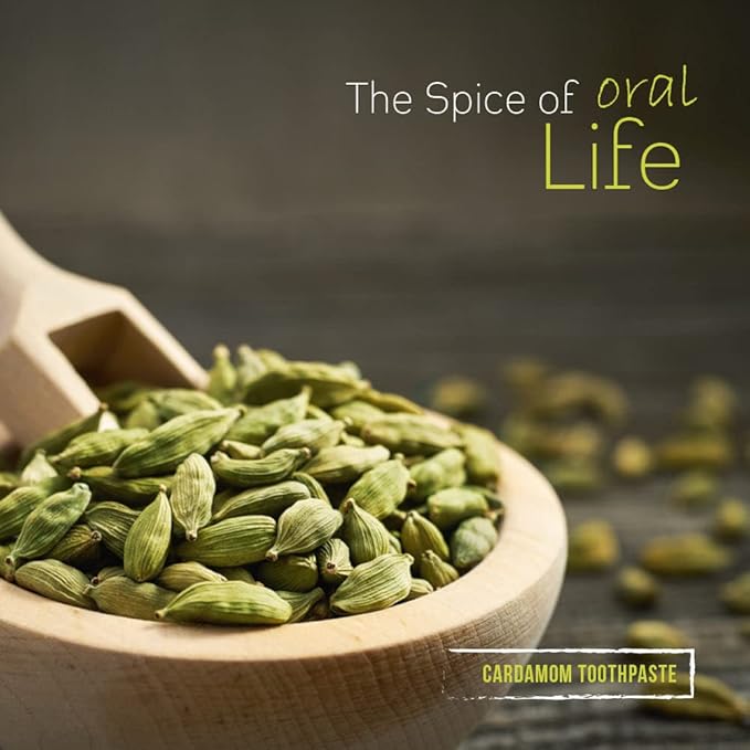 Bentodent Natural Toothpaste for Entire Family Incl Kids - SLS Free, Fluoride Free - Freshens Breath, Helps Reduce Plaque by Brushing (Cardamom Pack of 2)…