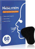 60Pcs Nasal Strips for Snoring, Nose Strips for Breathing, Snore Strips for Men & Women, Helps Reduce Snoring & Improves Sleep (Black)