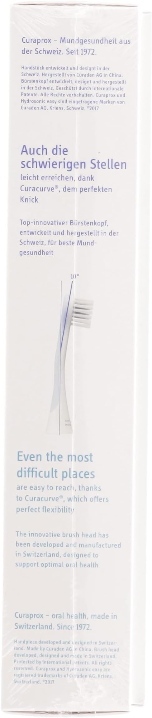 Curaprox Hydrosonic Easy Sonic Toothbrush – for Daily Gum Care and Plaque Control | Simple, Effective, Reliable | One Brush Head