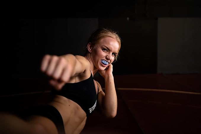 DAMAGE CONTROL High-Impact Mouth Guard – Sports Mouthguard for Boxing, Football, Hockey, Lacrosse & Basketball, Protects Teeth & Jaw, Protective Mouthpiece for Adults & Youth (Adult, Fear None)