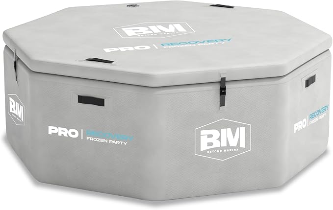 Inflatable Octagonal Ice Bath Tub for Groups, Party Cold Plunge Recovery Tub with Insulated Lid, Fits 8–10 People, 660 Gallon Capacity, 78.74" x 78.74" x 27.56", Portable Durable Design