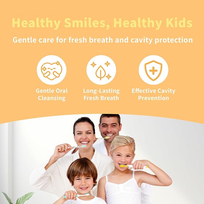 Mouth Spray for Kids, Toddler Toothpaste Helper, Fluoride Free Baby Toothpaste Cavity Protection, Oral Care with Natural P113+ Antibacterial Peptide - for Newborns to Age 12 (Citrus)