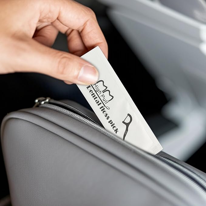 210 Ct Travel Floss Picks Bulk - Individually Wrapped Curved Tip Non-Slip Grip, for Adults Daily Oral Care, Braces Friendly, with 3 Storage Cases Home Office Travel Use, Wax-Free