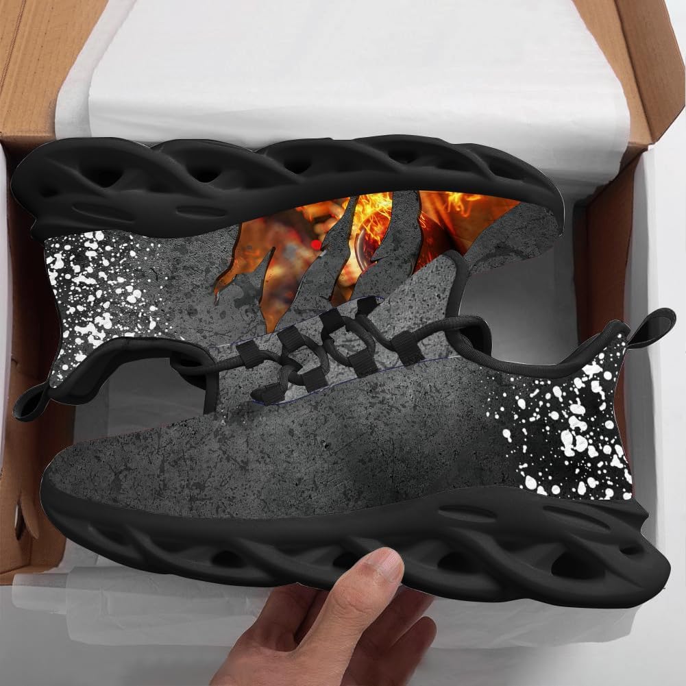 3D Printed Sports Shoes with Bowling-Themed Pattern, Eagle Flag Custom Shoes for Bowler and Bowling Team