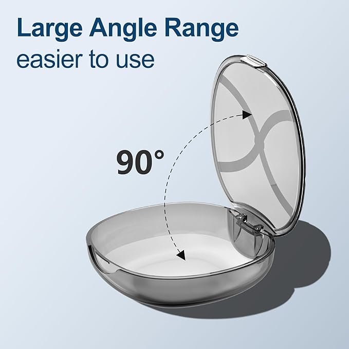 Retainer Case with Vent Holes, Mouth Guard Case Dental Storage Container (White)