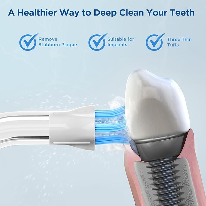 for Waterpik Replacement Heads, Replacement Tips for Waterpik Water Flosser, Suitable for Waterpik Accessories Replacement Tips, for PS-100E(6 Plaque Chaser Tips)