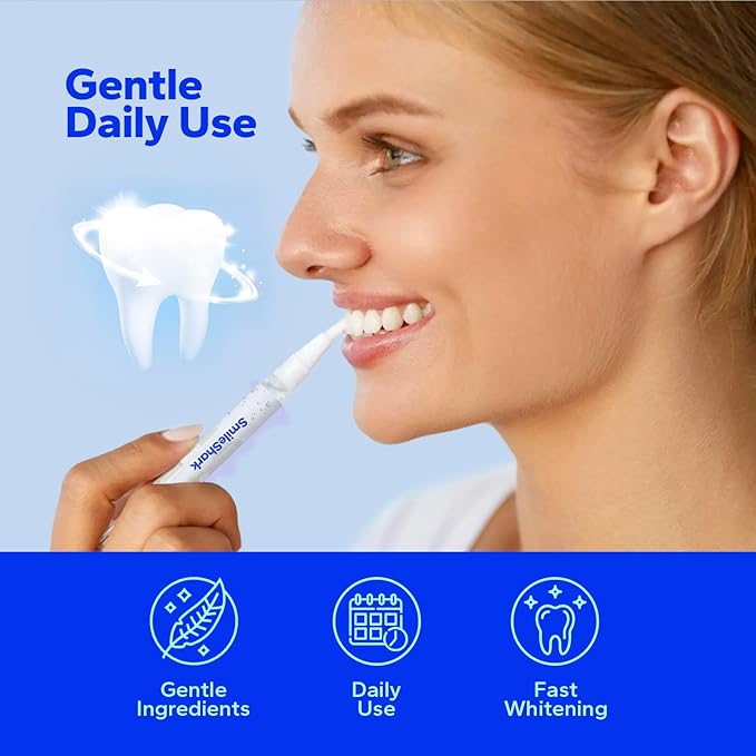 Premium Teeth Whitening Pens (4 Count), Sensitive-Free Whitening Gel, Professional-Strength Formula, On-The-Go Tooth Gel for Adults