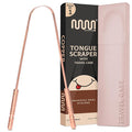 MasterMedi Pure Copper Tongue Scraper for Adults, Tongue Scrubber for Bad Breath, Easy to Use, Tongue Cleaner for Oral Care & Hygiene (Copper Pack of 1 With Case)