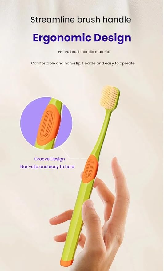 Medium Toothbrushes for Adults with Soft Bristles - Ultra Gentle Cleaning with Wide Head for Sensitive Teeth & Braces Care,12 Pack Vibrant Colors (Year-Round Unique Brushing Experience)