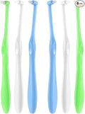 6Pcs End Tuft Toothbrush, Orthodontic Toothbrush Small Head, Ultra Soft Gum Brushes for Braces, Implants, Retainers and Teeth Detail Cleaning, Extra Small Head for Hard-to-Reach Areas