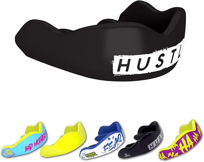 DAMAGE CONTROL High-Impact Mouth Guard – Sports Mouthguard for Boxing, Football, Hockey, Lacrosse & Basketball, Protects Teeth & Jaw, Protective Mouthpiece for Adults & Youth (Adult, Hustle)