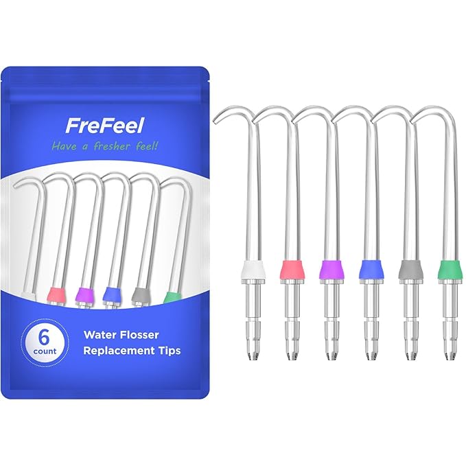 Replacement Heads for Waterpik, Replacement Picks for Water Pik Water Flosser (6 Implant Denture Tips)