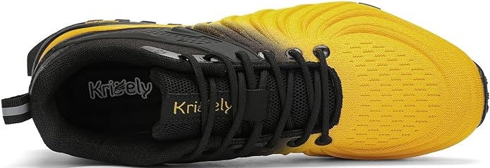 Kricely Men's Walking Shoes Breathable Lightweight Fashion Sneakers Non Slip Sport Gym Jogging Trail Running Shoes