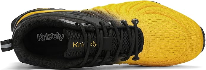 Kricely Men's Walking Shoes Breathable Lightweight Fashion Sneakers Non Slip Sport Gym Jogging Trail Running Shoes