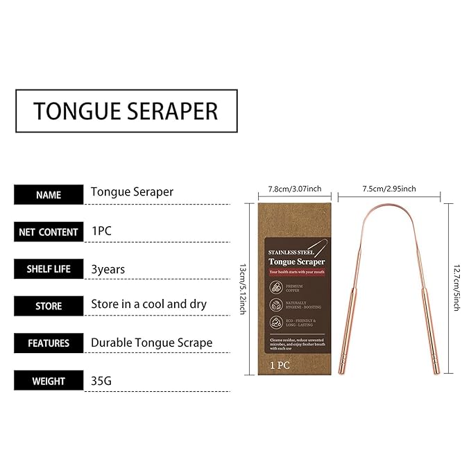 Stainless Steel Tongue Scraper,U Shape Professional Scraper | Stainless Steel Tongue Scrubber,for Women Men Travel Home Bathroom Care Hygiene Health Bad Breath