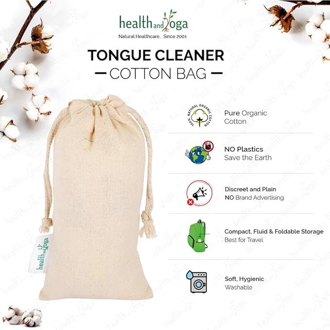 HealthAndYoga™ SteloSwipe His and Hers Premium Tongue Cleaners for Partner and You (2 pcs) - Quality Steel Tongue Scrapers with Color Identifying Hygienic Steel Grips