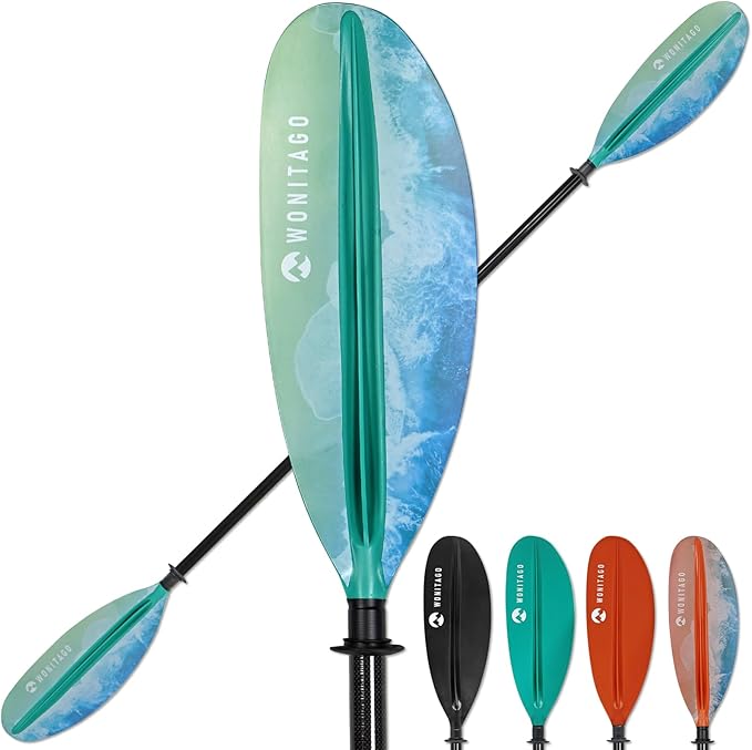 Kayak Paddle Premium Carbon Fiber Paddle with Reinforced PP + Fiberglass Blade, Floating Adjustable Kayaking Oars, 3 Piece, 220-240 cm/86-94 Inches, 240-260 cm/94-102 Inches