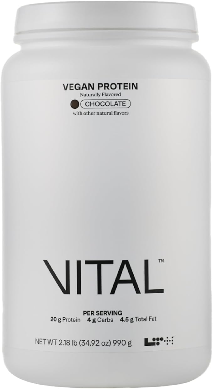 LTH VITAL Vegan Protein - Trusted by Life Time fitness Members - Plant-Based Protein Powder - Made from Pea Protein - Supports a Healthy Immune System - Gluten Free & Soy Free - Chocolate, 30 Servings