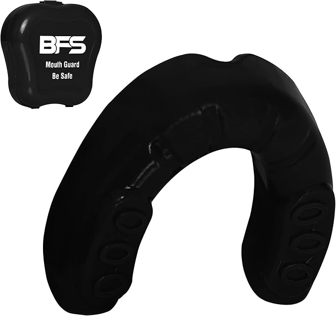 Sports Mouth Guard for Kids,Youth,Boys,Girls,Child Teen Mouthguard with Case (BPA Free) for Boxing, Martial Arts,MMA Karate,Lacrosse,Football,Soccer and All Contact Sports (Black)