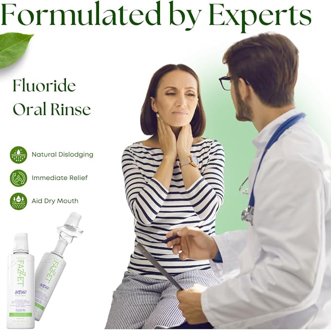 Intenso Fluoride Oral Rinse – Soothe Tonsils, Combat Bad Breath – Alcohol, Gluten, and Paraben Free Mouthwash – Fresh Mint Flavor