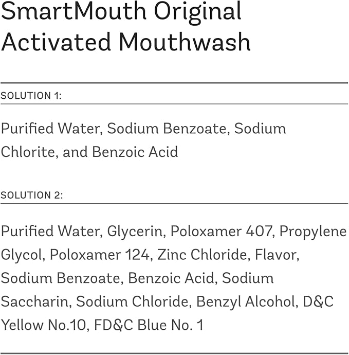SmartMouth Original Activated Mouthwash Single Packs, Travel Mouthwash, Fresh Mint, 50 Pack
