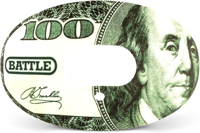 Battle Sports Oxygen Football Mouthguard - Football Mouth Guard with Strap, Superior Airflow & Better Performance, Maximum Breathability, Works with Braces - Benjamin/White/Green