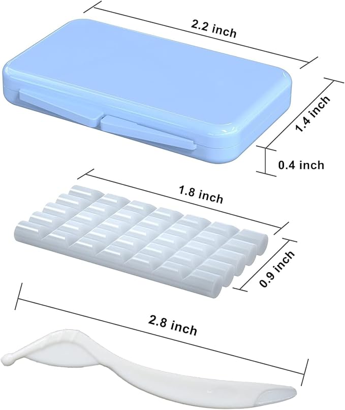 Dental Wax for Braces,Orthodontic Wax for Braces with 2 PCS Scraper Kit(4 PCS)