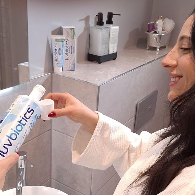 Luv Biotics Fluoride Free Mouthwash with Oral Probiotics, Xylitol & Aloe Vera -3 x 500ml