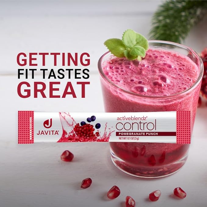 Javita Control Fruity (Acai, Pomegranate) Drink Mix Beverage with Slimming Herbs (Garcinia Cambogia, Gymnema Sylvestre) to Help Support Healthy Lifestyle, Appetite (2 Boxes/48 sticks)