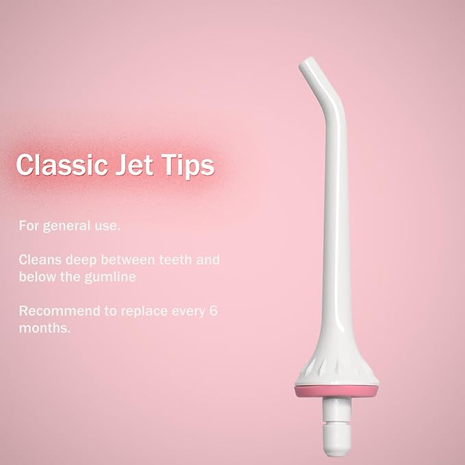 3 Pack Water Flosser Replacement Tips for Oralfree, Nicwell, Nicefeel, COSLUS, Oral Irrigator Jet Tip Nozzel fits for Mospro, Zerhunt Water Flosser, White