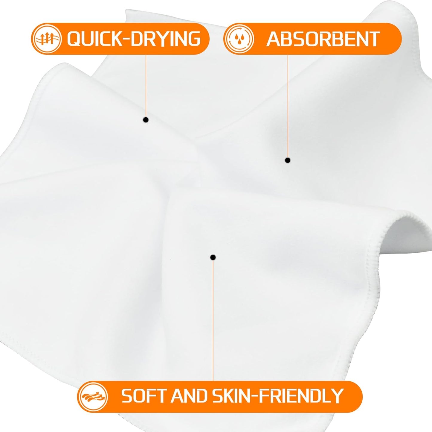 12 Pack Sweat Absorbing Handkerchiefs,Gym Workout Towels Microfiber Sweat Rags Towels for Men & Women, Running Sports accessories Small Cloth for Face Hand,Black Hankies (10" x 10")