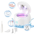 Ultrasonic Retainer Cleaner Machine 45kHz 200ml Portable Ultra Sonic Retainer Cleaner for Dental Retainer Mouth Guards Aligner Night Guard Braces Toothbrush Jewelry