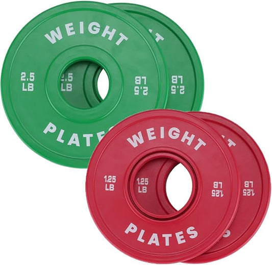 2 in Change Plates 1.25LB Pairs 2.5LB Pairs 5LB Pairs 10LB Pairs 17.5 LB 37.5 LB Set Fractional Weight Plates Set,Bumper plates for Gym Home,Rubber Coating & Steel