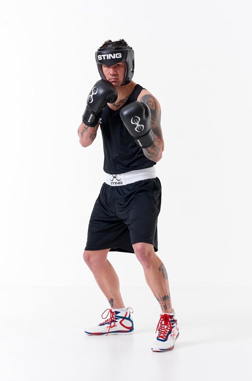 STING Orion Gel Open-Face Boxing Head Guard, USA Boxing-Approved Headgear, Premium Equipment for Professional Competition and Training