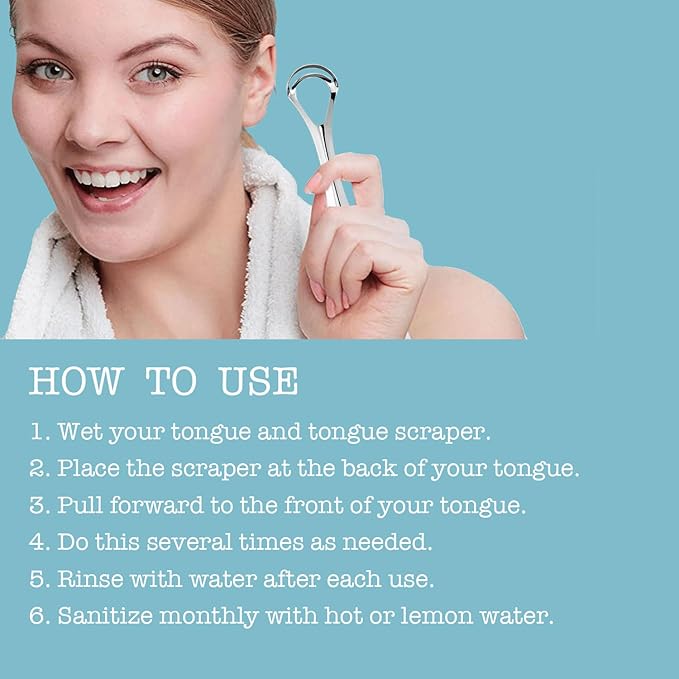 2 Pack Tongue Scraper with Travel Case, Medical Grade Metal Tongue Scrapers for Adults & Kids, Dual-Layer Tongue Cleaners Set for Fresh Breath, Stainless Steel Reusable Tongue Scrubber