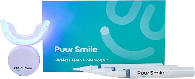 Teeth Whitening Kit – LED Light & Whitening Gel with Remineralization Syringes – Professional-Grade Whitening for Sensitive Teeth – Removes Stains from Coffee, Wine, & Smoking