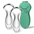 RONAVO Tongue Scraper Tongue Cleaner (New Series) Tongue Scraper for Adults Portable Storage Tongue Coating Removal Bad Breath Care Metal Tongue Scraper with Green Carrying Case
