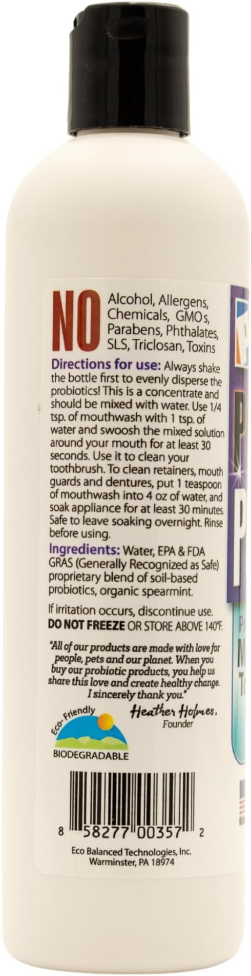 Mouthwash – Concentrated Spearmint Oral Rinse for Teeth, Gums, Retainers, Dentures, Braces, Toothbrushes, Mouth Guards, Travel, Home, Daily Dental Hygiene – 12 oz