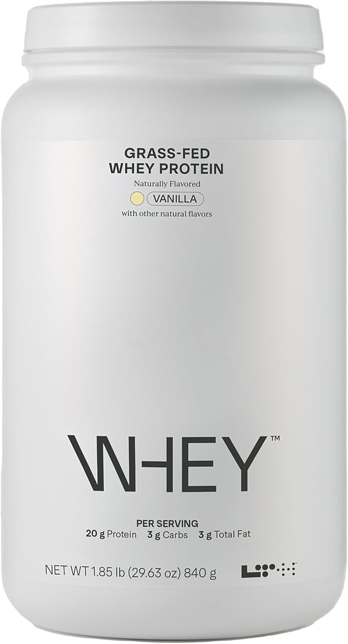 LTH Whey Protein - Trusted by Life Time Fitness Members - Grass-Fed Whey Protein Powder - with Amino Acids - Aids Lean Muscle & Recovery - Supports Immune & Liver Health - Vanilla, 30 Servings