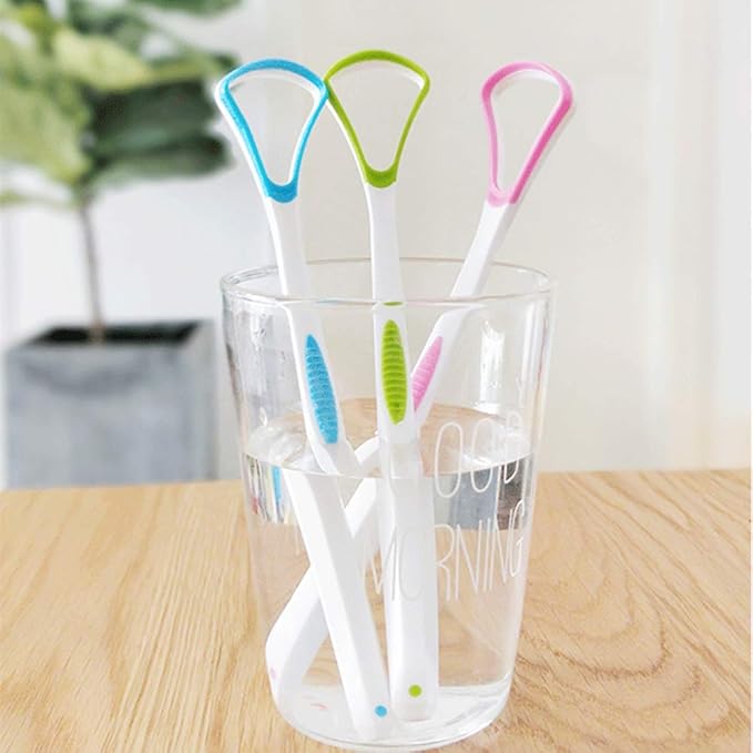 Tongue Scraper Cleaner 100% BPA Free Tongue Scrapers for Adults, Kids, Healthy Oral Care, Easy to Use, Help Fight Bad Breath
