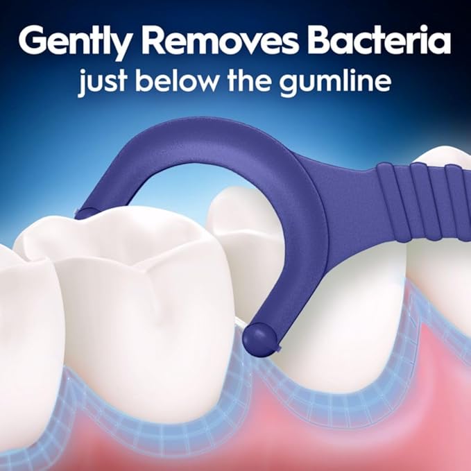 Oral-B Glide Peppermint Dental Floss Picks with Arctic Peppermint Oil Flavor, 75 Count, Pack of 3