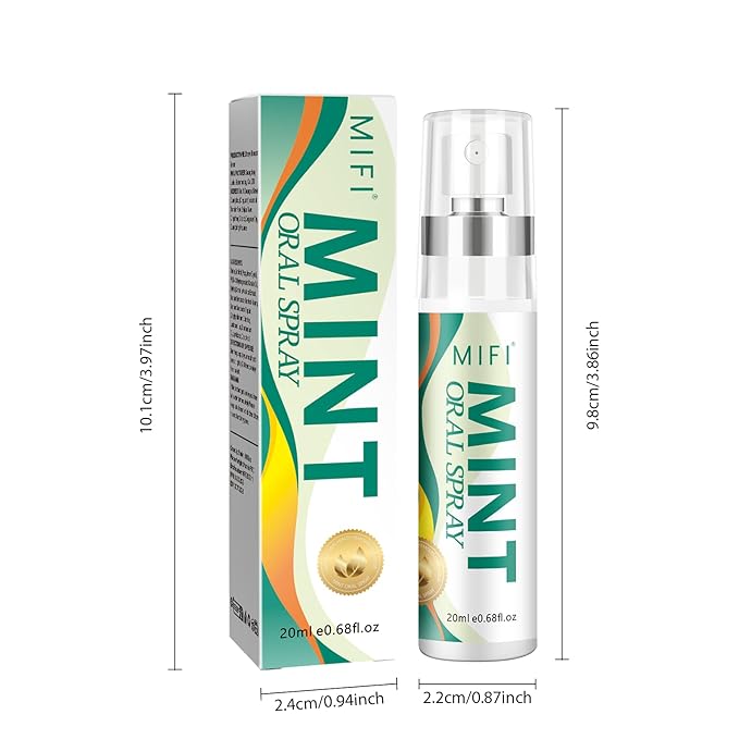 Oral Spray for Adult - Sugar-Free, Breath Freshener Spray, Dry Mouth Spray, Fights Bad Breath, Compact and Portable (Mint Flavor*2Pack)