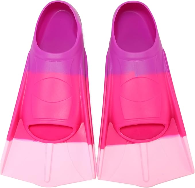 Kids Swim Fins,Short Comfortable Flippers for Lap Swimming and Training for Child,Girls,Boys,Beginners