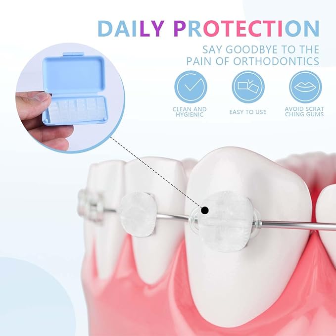 24 Pack Colorful Orthodontic Wax Dental Wax for Braces Wearer