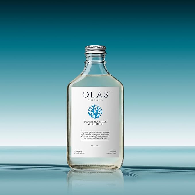 OLAS Complete Oral Care Collection – Marine Bio-Active Toothpaste (3.5oz), Alcohol-Free Mouthwash (200ml), & Travel 3-Pack (1oz Each) – Dentist-Formulated, Fluoride-Free & SLS-Free