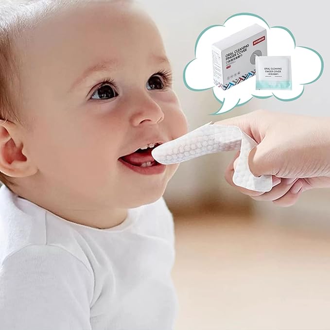 Finger Tooth Wipes, Orals Cleaning Fingers Cover, 4.7x1.7in Gentle Baby Wipe, Non-Woven Fabric Kids, Tongue Cleanings Wipes for 0-1 Year Old, Girls, Boys Toddler Hygiene