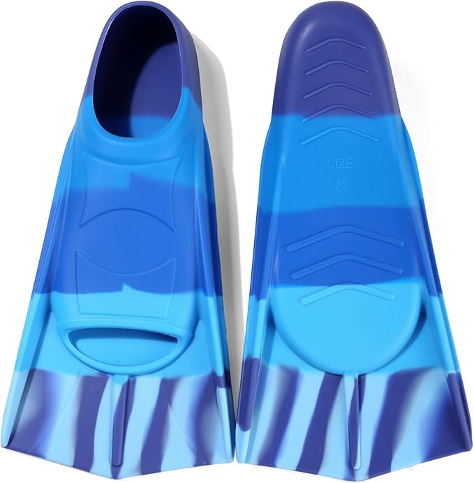 Kids Swim Fins,Short Kids Fins Youth Swimming Flippers for Lap Swimming Training for Children Girls Boys Beginners