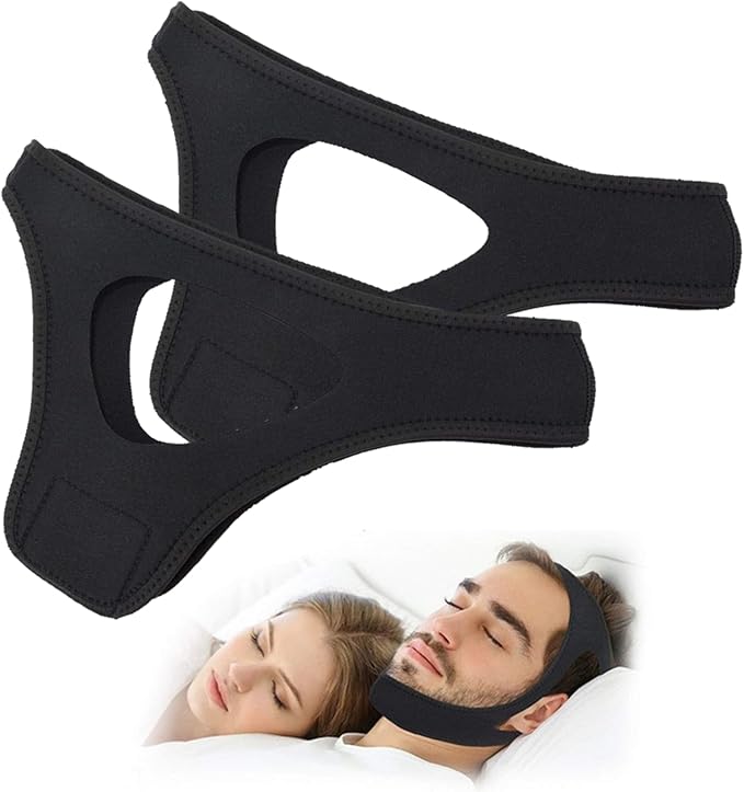 Airflow Jaw Strap, Adjustable & Breathable Anti Snoring Chin Strap, Effective Stop Snoring Solution Keep Mouth Closed